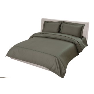 Σετ Παπλωματοθήκη Υπέρδιπλή 220x240 Satin Embroidered Classico 3-Green Anna Riska