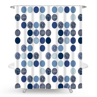 Κουρτίνα Μπάνιου 180x180 Viopros Αριάνα Μπλέ