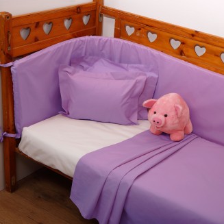 Σεντόνια Σετ Κούνιας 115x165 Anna Riska Prestige Baby 7 Lilac