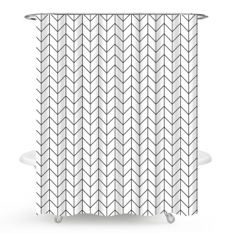 Κουρτίνα Μπάνιου 180x180 Viopros Ζόλα Λευκό