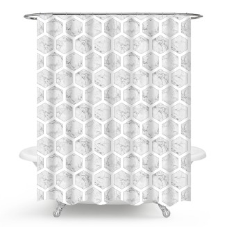 Κουρτίνα Μπάνιου 180x180 Viopros Κάμερον Εκρού