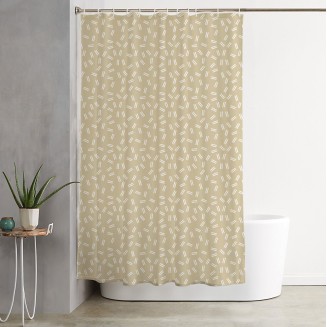 Κουρτίνα Μπάνιου 180x180 Viopros Κρούζ Μπέζ