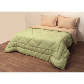 Πάπλωμα Δίχρωμο Υπέρδιπλο 220x240 Microfiber Πράσινο-Μπέζ Viopros