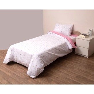 Παπλωματοθήκη Σετ Κούνιας 120x160 Viopros Ίκαρος Ρόζ