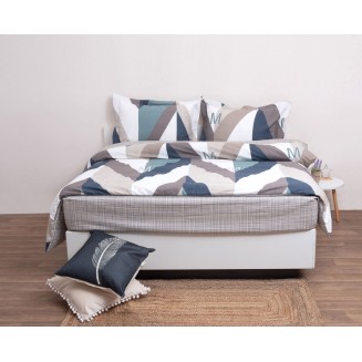 Σετ Πάπλωμα Υπέρδιπλο 220x240 Άλισον Μπέζ Viopros