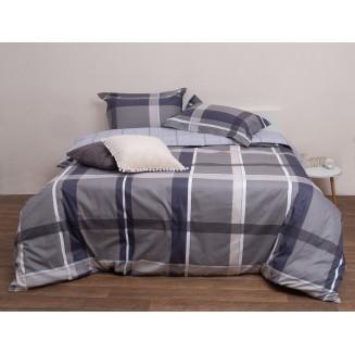 Σετ Πάπλωμα Υπέρδιπλο 220x240 Νιούτον Γκρί Viopros