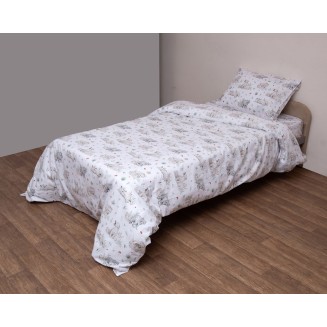 Παπλωματοθήκη Σετ Κούνιας 120x160 Viopros Γουλφ Λευκό