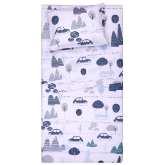 Παπλωματοθήκη Σετ Κούνιας 120x160 Viopros Καρτ Μπλέ