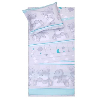 Παπλωματοθήκη Σετ Κούνιας 120x160 Viopros Φρέντυ Γκρί