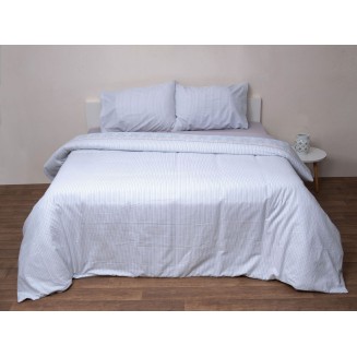 Παπλωματοθήκη Υπέρδιπλη 220x240 2550 Φανέλλα Γκρι Viopros