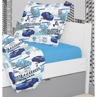 Μαξιλαροθήκη 50x70 Dimcol Εμπριμέ Kids Speed Racer 291 Rotary Print