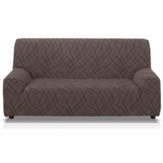 Ελαστικό Κάλυμμα Διθέσιου Καναπέ Waves Γκρι - MCDECOR 130x170