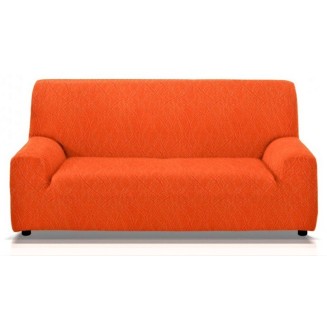 Ελαστικό Κάλυμμα Διθέσιου Καναπέ Waves Πορτοκαλί - MCDECOR 130x170