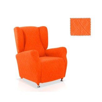 Ελαστικό Κάλυμμα Μπερζέρας Waves Πορτοκαλί - MCDECOR 70x110