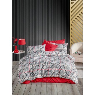 Πάπλωμα Σετ Μονό 160x240 Mc Decor Felix Red