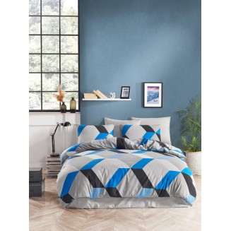 Πάπλωμα Σετ Υπέρδιπλο 230x250 Mc Decor Petek Blue