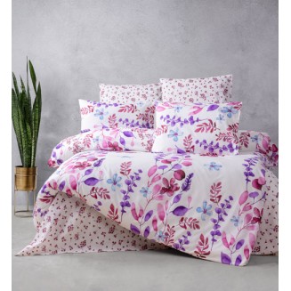 Παπλωματοθήκη Σετ Υπέρδιπλη 230x250 Mc Decor Flower Lila
