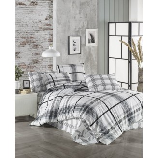 Κουβερλί Σετ Υπέρδιπλο 220x240 Mc Decor Wood Grey