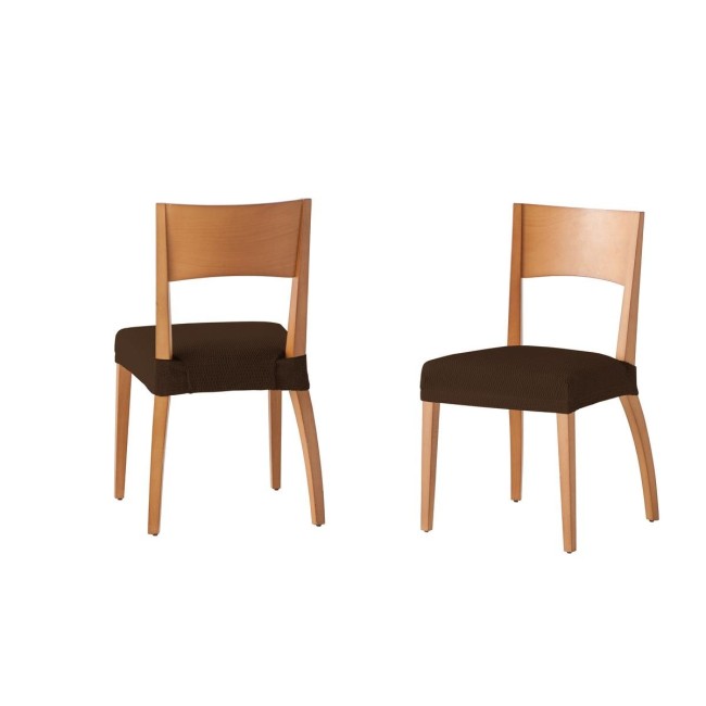 Σετ (2 Τμχ) Ελαστικά Καλύμματα Καπάκια Καρεκλών Tunez Καφέ 40x50