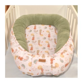 Φωλία Διπλής Όψης 75x110 Oliver Baby Σχ. 413 Λαδί