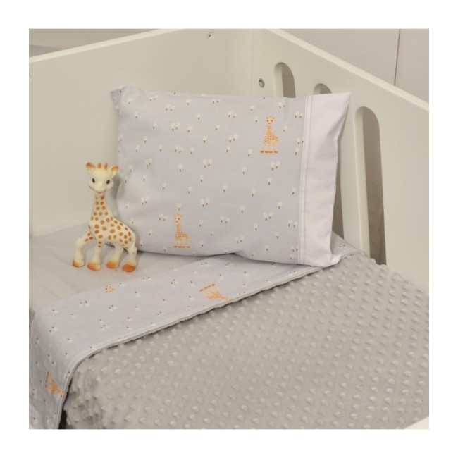 Κουβέρτα λίκνου διπλής όψης Minky Sophie La Girafe σχ 505