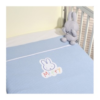 Κουβέρτα Πικέ 80x100 Miffy Σχ. 11 Σιέλ