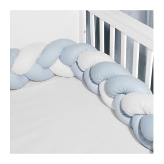 Πάντα Πλεξούδα Τριπλής πλέξης 20x200 Oliver Baby Σχ. 3110 Λευκή-Σιέλ