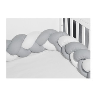 Πάντα Πλεξούδα Τριπλής πλέξης 20x200 Oliver Baby Σχ. 3150 Λευκή-Γκρι