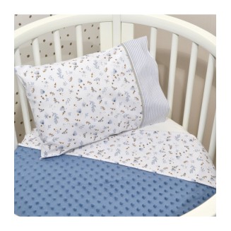 Κουβέρτα Κούνιας Διπλής Όψης 100x150 Oliver Baby Minky Σχ. 401 Ραφ