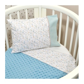 Κουβέρτα Κούνιας Διπλής Όψης 100x150 Oliver Baby Minky Σχ. 403 Μέντα