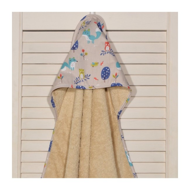 Oliver Baby μπουρνούζι μπεζ Σχέδιο 186-1 75χ75 100% βαμβάκι 450grs/sqm Oliver Baby