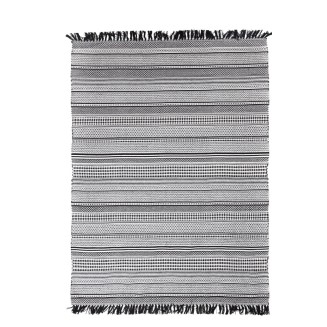 Πατάκι 70x140 Royal Carpet Urban Cotton Kilim Samaira Black White