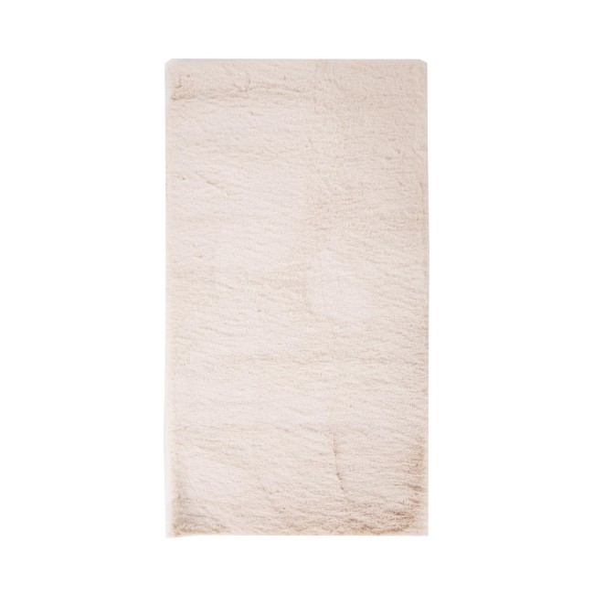 γούνινο χαλί bunny rabbit beige royal carpet - 67 x 140 cm
