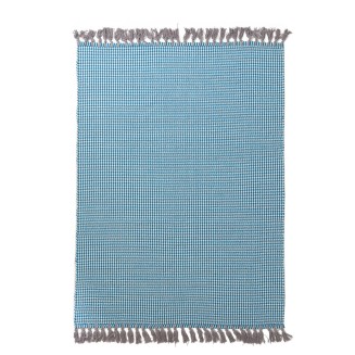 Χαλι Urban Cotton Kilim Houndstooth Caribbean Sea Royal Carpet 130x190