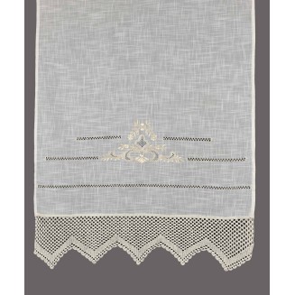 Κουρτίνα Με Τούνελ 140x260 Silk Fashion 1714 Λευκό