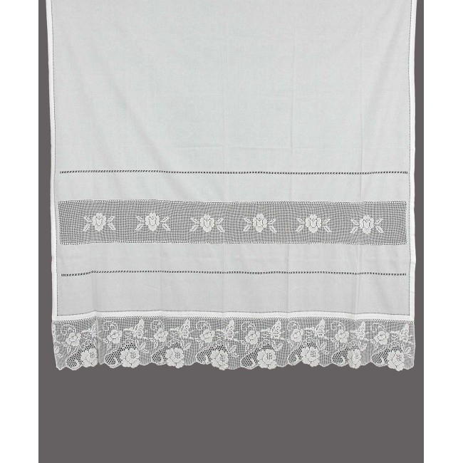 Κουρτίνα Με Τούνελ 160x160 Silk Fashion 5119 Λευκή