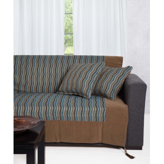 Ριχτάρι Διθέσιος 180x250 Silk Fashion 602 κύμα   Μπλέ