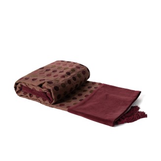 Ριχτάρι Τετραθέσιος 180x320 Silk Fashion 602 πουά   Μπορντώ