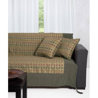 Ριχτάρι Πολυθρόνας 150x180 Silk Fashion 602 πουά   Πράσινο