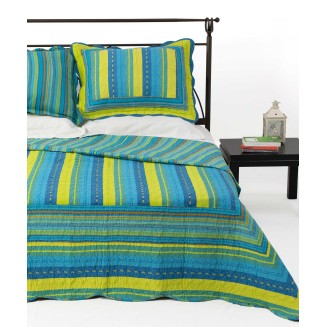 Κουβερλί Σετ Υπέρδιπλο 220x240 Silk Fashion 8013 Μπλέ