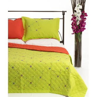 Κουβερλί Σετ Υπέρδιπλο 220x240 Silk Fashion 024 Λαχανί