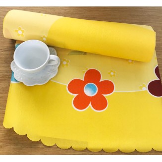 Τραπεζομάντηλο Αλέκιαστο Ροτόντα R150 Silk Fashion  177 Κίτρινο