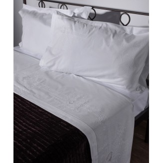 Σεντόνι Σετ Χειροποίητο 3 Τεμ. 225x270 Silk Fashion 2479 Λευκο