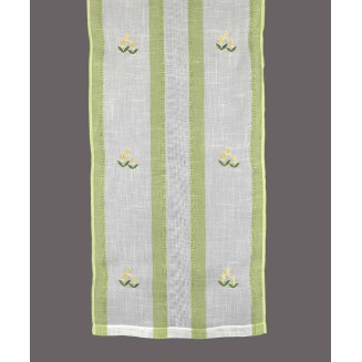 Κουρτίνα Με Τιράντα 180x260 Silk Fashion 315 Λαχανί