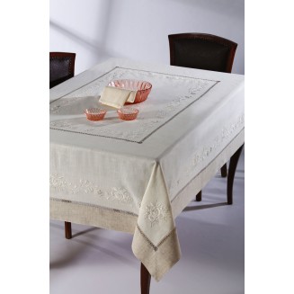 Χειροποίητο Τραπεζομάντηλο 140x180 Silk Fashion 11676 Μπέζ