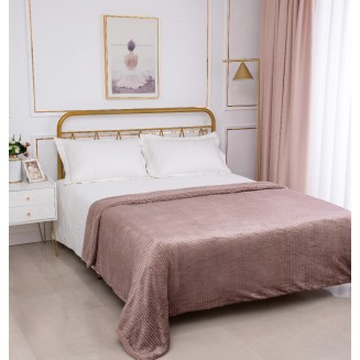 Κουβέρτα Με Sherpa Damask (170Cm X 220Cm) Syklamen Silk Fashion