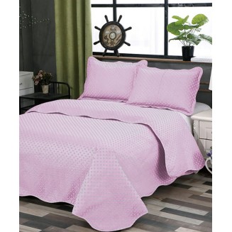 Κουβερλί Σετ Υπέρδιπλο 220x240 Silk Fashion Dot Pink