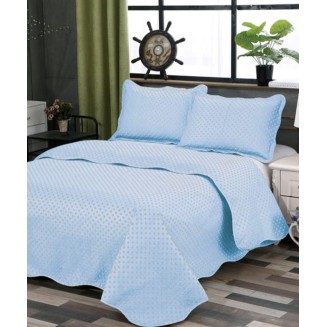 Κουβερλί Σετ Υπέρδιπλο 220x240 Silk Fashion Dot Siel