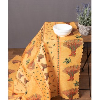 Τραπεζομάντηλο Αλέκιαστο 140x180 Silk Fashion Mod3 Κίτρινο