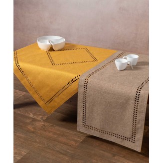 Καρέ 90x90 Silk Fashion Bg18 Κίτρινο/Άμμου